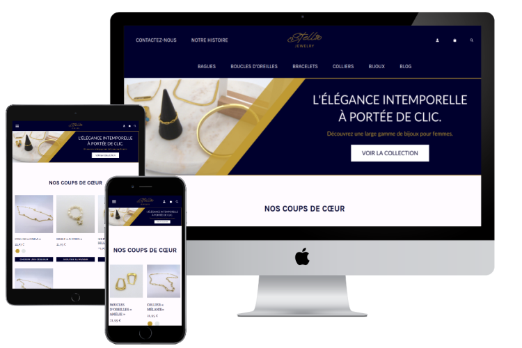 Site web e-commerce sur mesure - Stella Jewelry