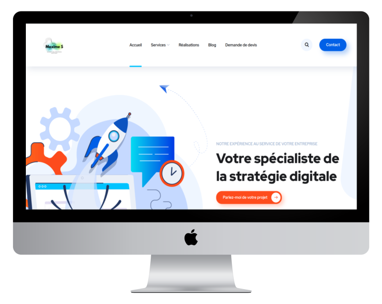 Site web vitrine sur mesure - pc - Maxime Schemmel