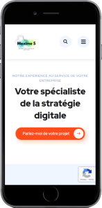 Site web vitrine sur mesure - mobile - Maxime Schemmel