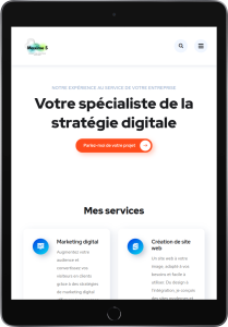 Site web vitrine sur mesure - tablette - Maxime Schemmel